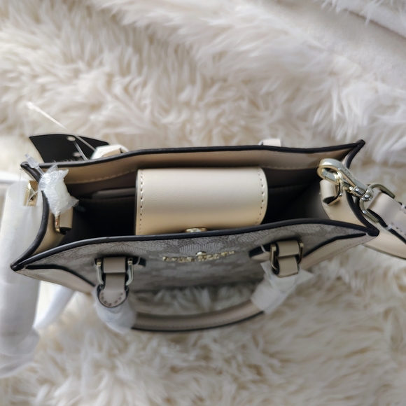 🤩Kate Spade Dark Beige and Cream Signature Spade Flower Mini Tote NWT🤩 - Picture 16 of 17